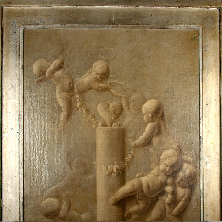 Depicting playing putti
Southern Netherlands
18th century
Oil on canvas.