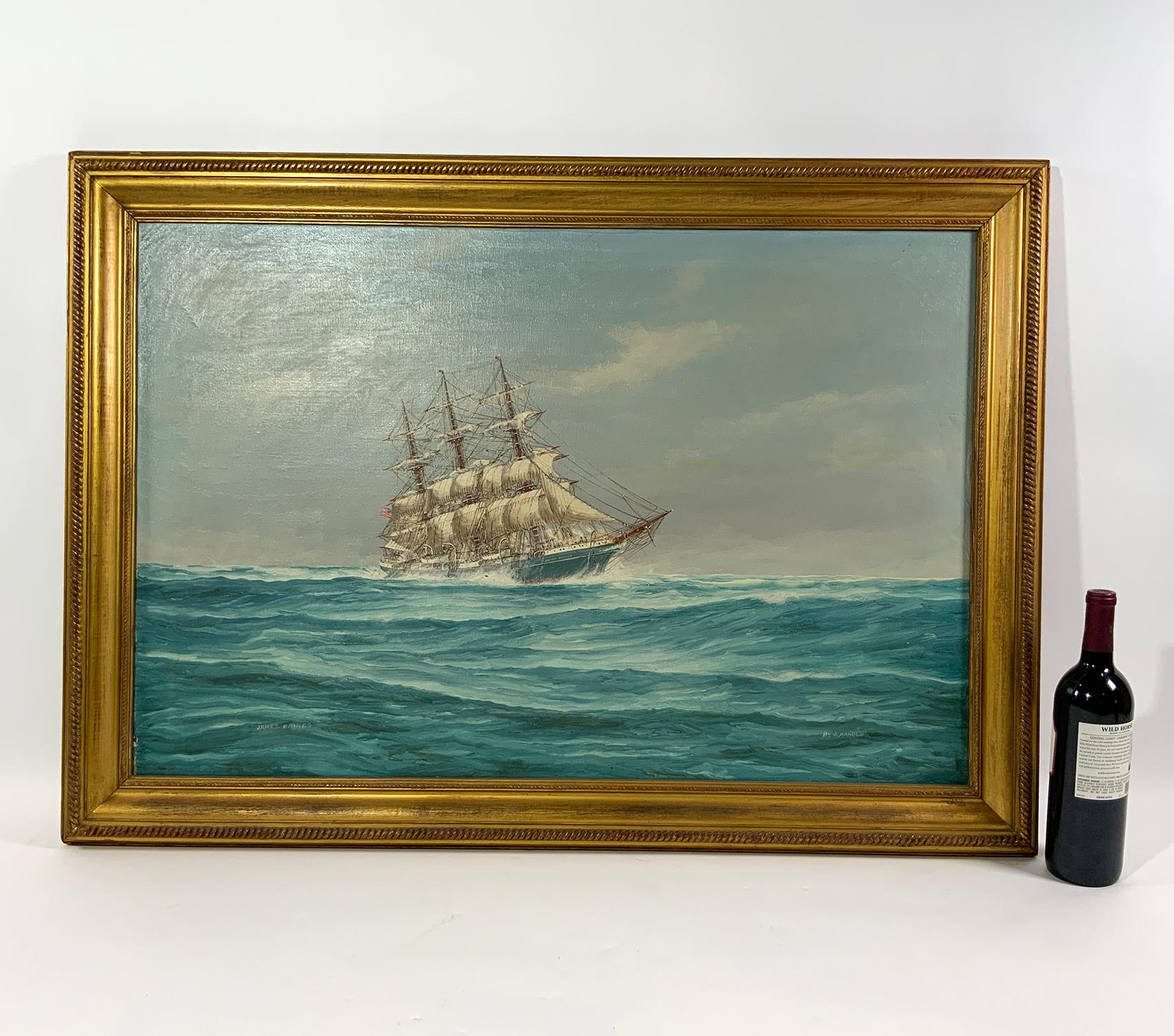 American Painting Of The Clipper Ship James Baines