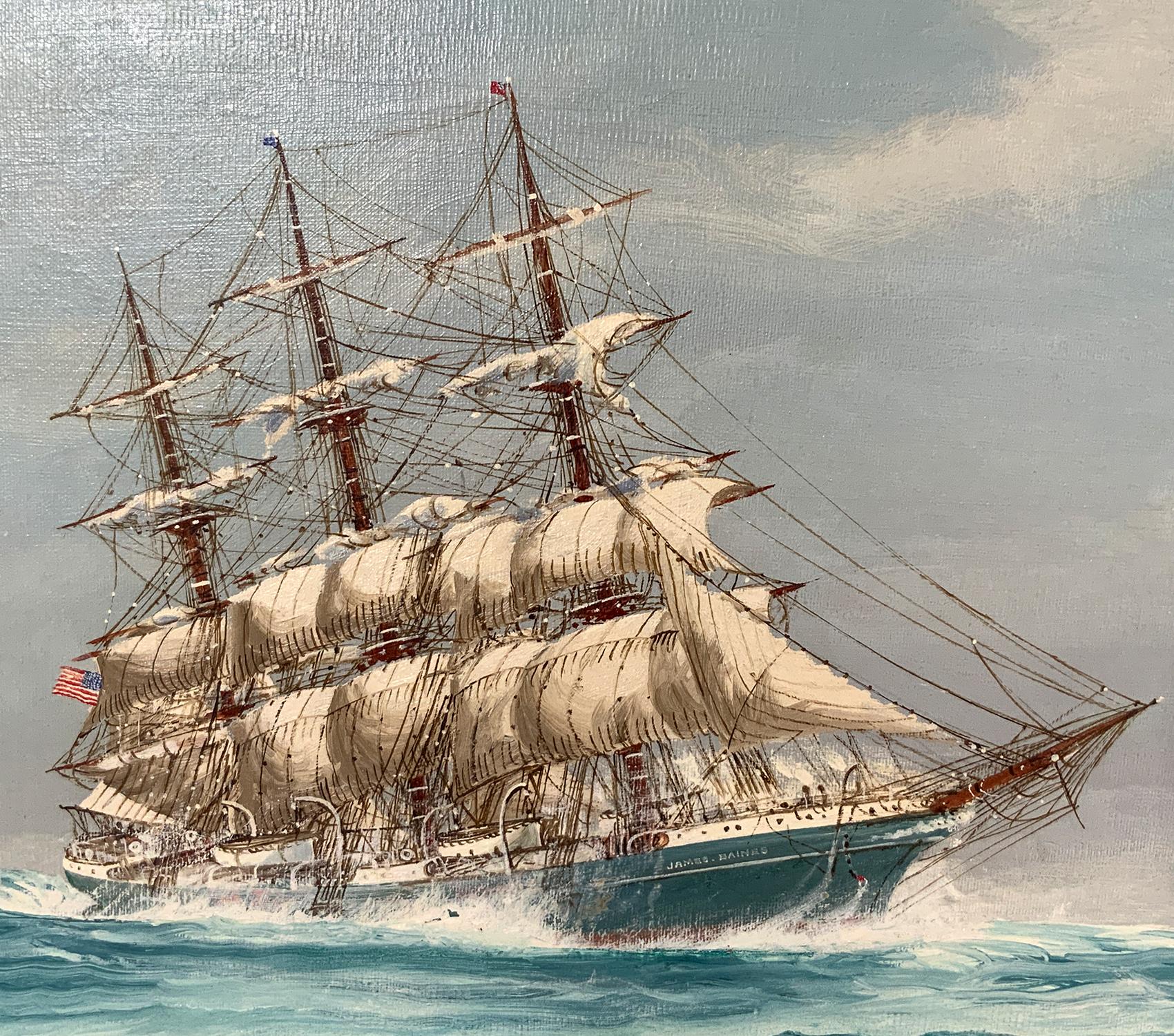 Canvas Painting Of The Clipper Ship James Baines