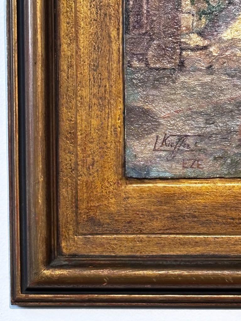 Quadro del villaggio della Costa Azzurra Eze di Louis Kieffer, inizio XX secolo In condizioni buone in vendita a San Francisco, CA