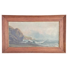 Painting of the Historic Bonita Lighthouse Marin California 19th Century