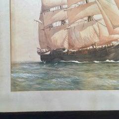 Painting of the Whaleship "Charles W. Morgan" by James Cree, circa 1921