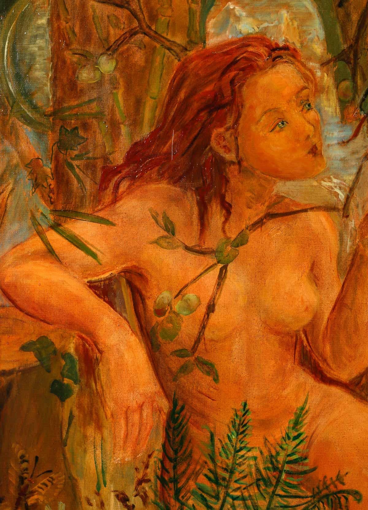 Peinture, Huile sur toile de l'Artiste Evelyne Luez, XXème siècle. en vente 3