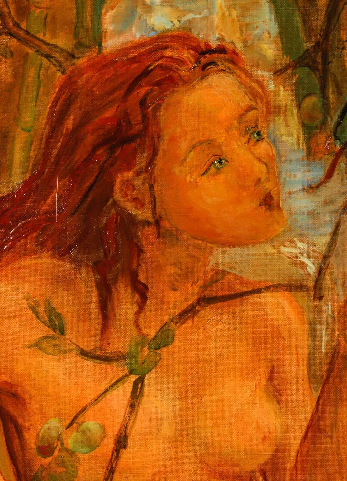 Français Peinture, Huile sur toile de l'Artiste Evelyne Luez, XXème siècle. en vente