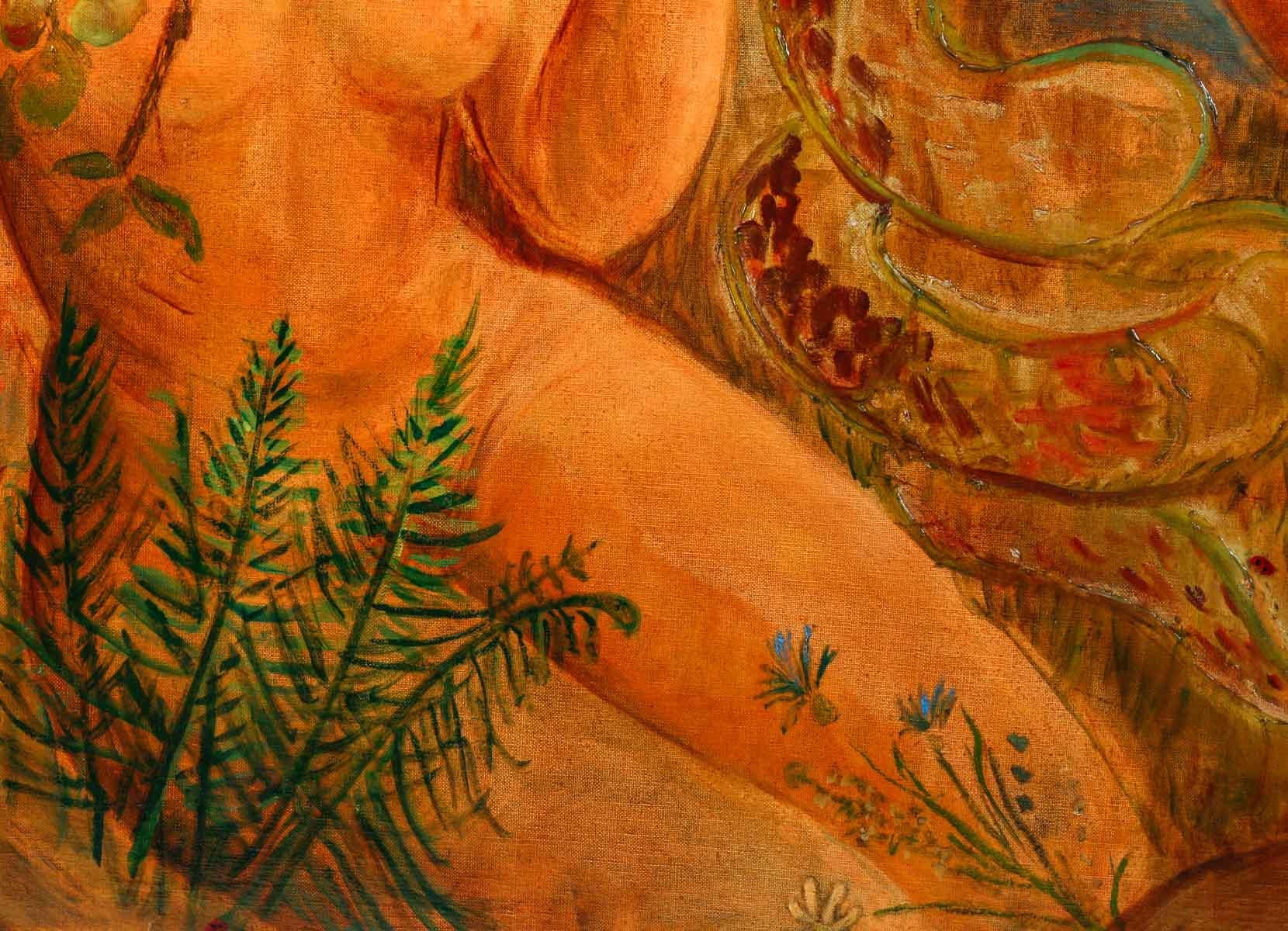 20ième siècle Peinture, Huile sur toile de l'Artiste Evelyne Luez, XXème siècle. en vente