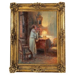 Peinture à l'huile sur toile de Delphin Enjolras, 1900