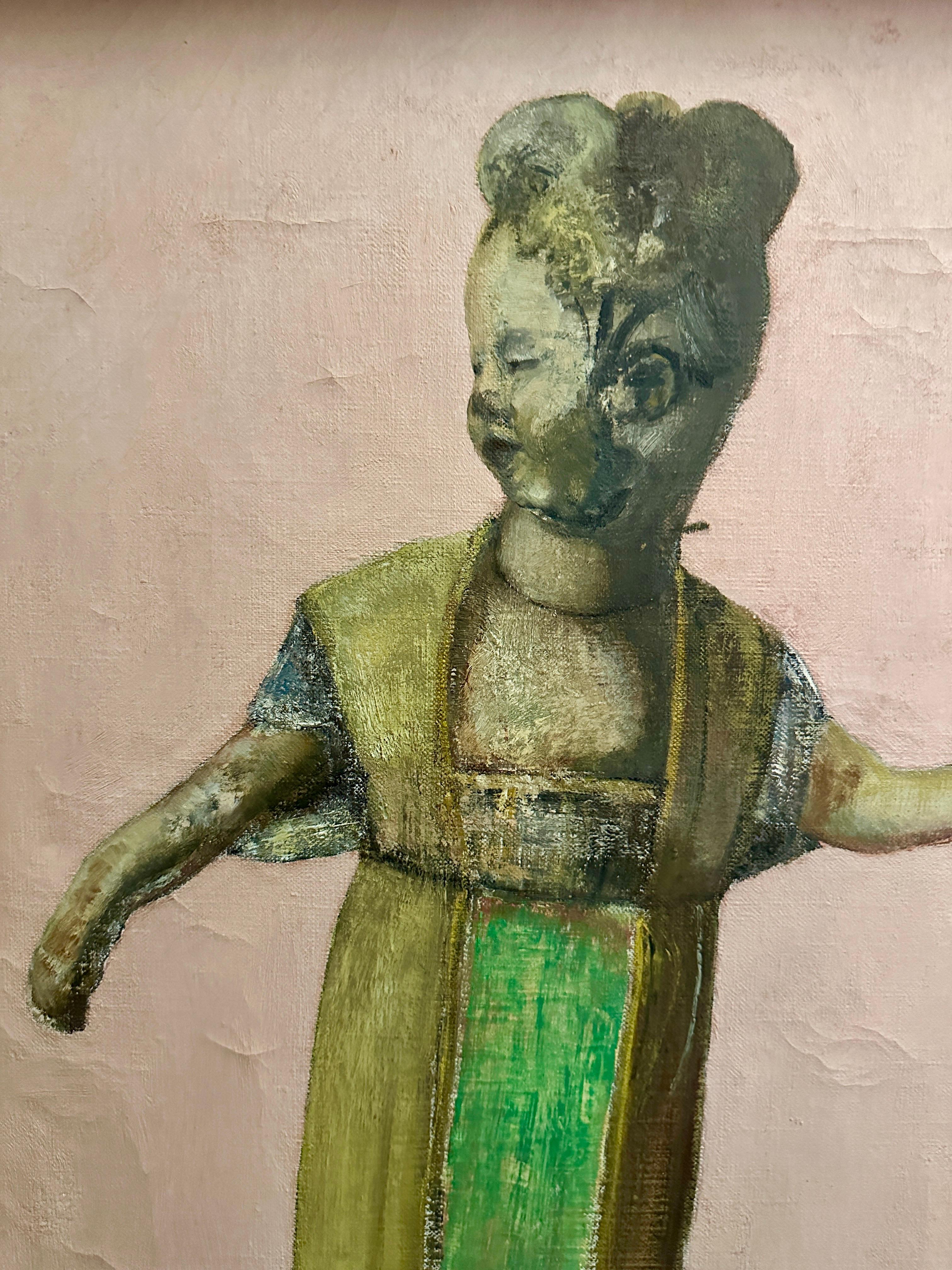 Mid-Century Modern Painting Oil on Canvas by Gordon Russell 1965 For Sale