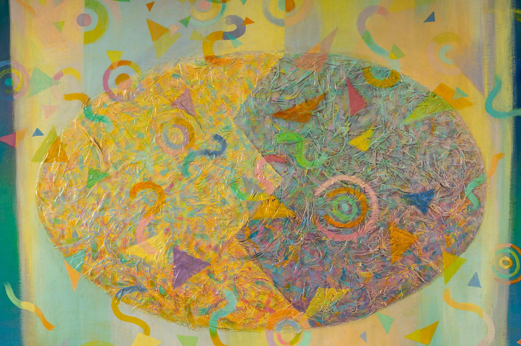 Gemälde, Öl auf Leinwand, von Santos Jocelyne, 1990. (Moderne) im Angebot