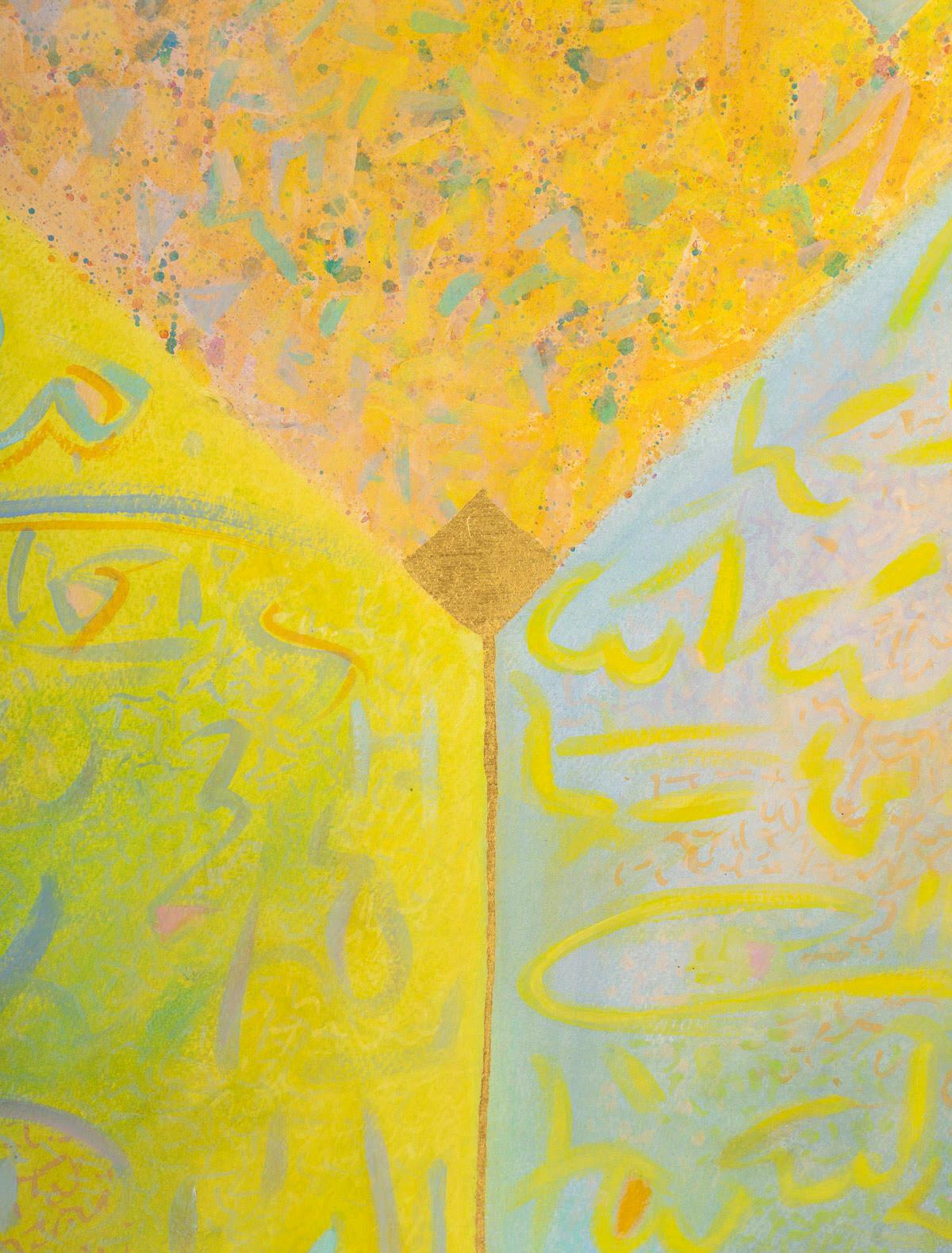 Gemälde, Öl auf Leinwand, von Santos Jocelyne, mit dem Titel Yi-King Feu, 1990. (Moderne) im Angebot