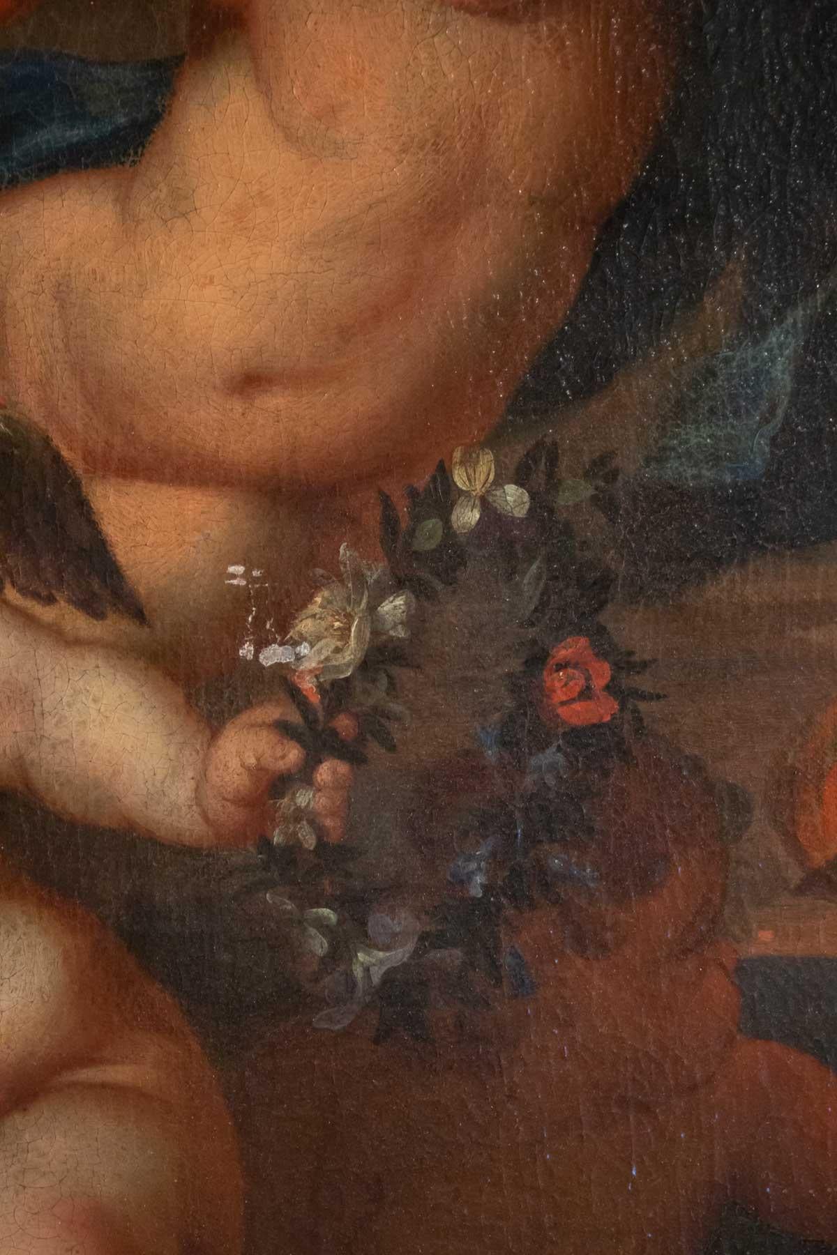 XVIIIe siècle et antérieur Peinture, Huile sur toile, Flemish, 17ème siècle, Représentation des trois amours