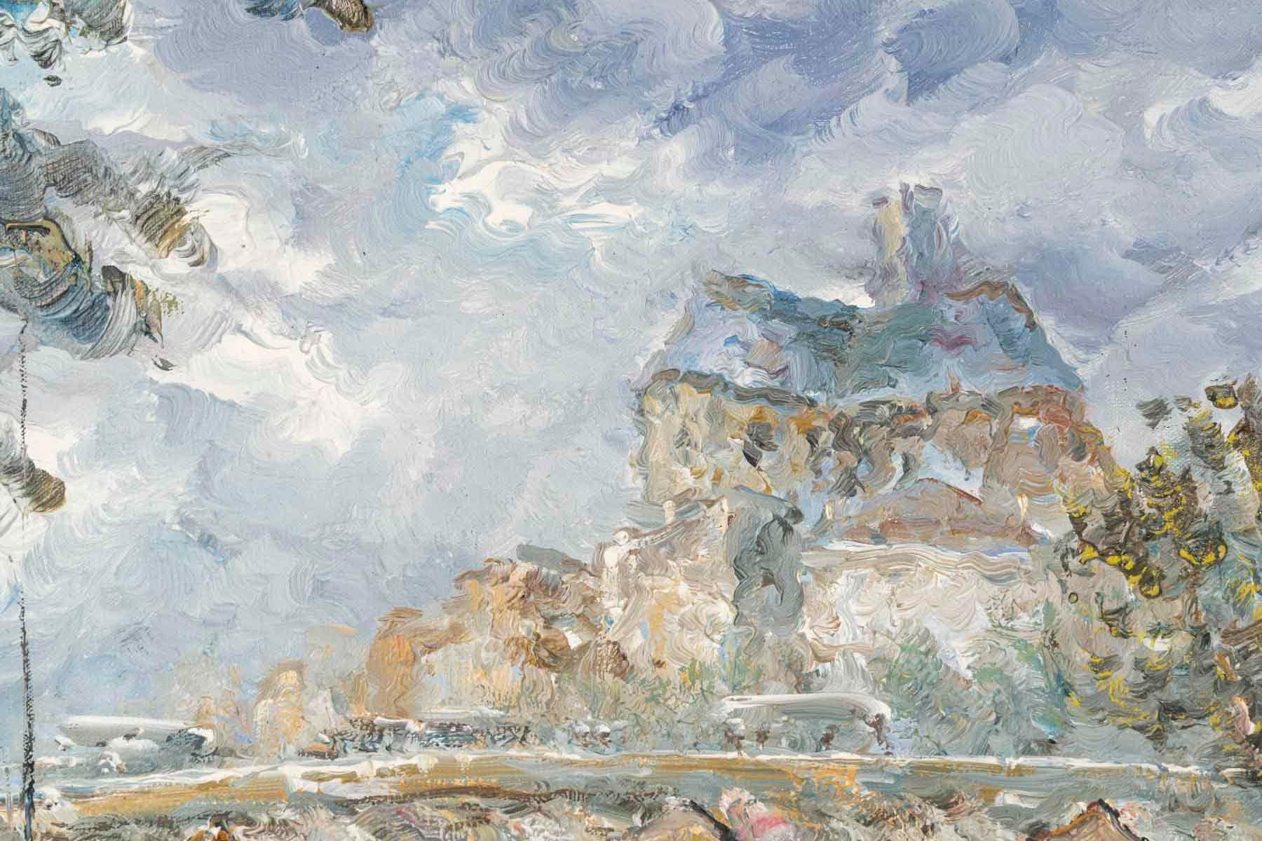 Painting, Oil on Canvas from the Early 20th Century, Depicting the Pont Marie. For Sale 1
