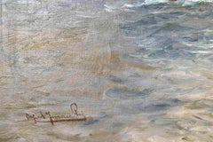 Painting, Oil on Canvas from the Late 19th Century, Marine Painting.