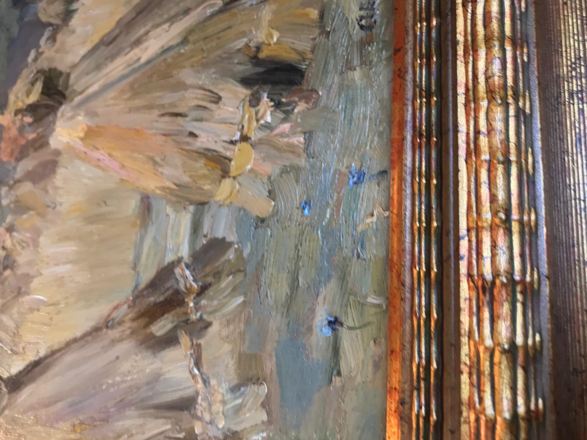 Gemälde Öl auf Leinwand Haystack Ernte Landschaft & Licht & Farbe Antiquitäten LA CA im Angebot 13