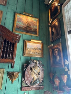 Painting Oil on Canvas Haystack Harvest Landscape & Light & Color Antiques LA CA