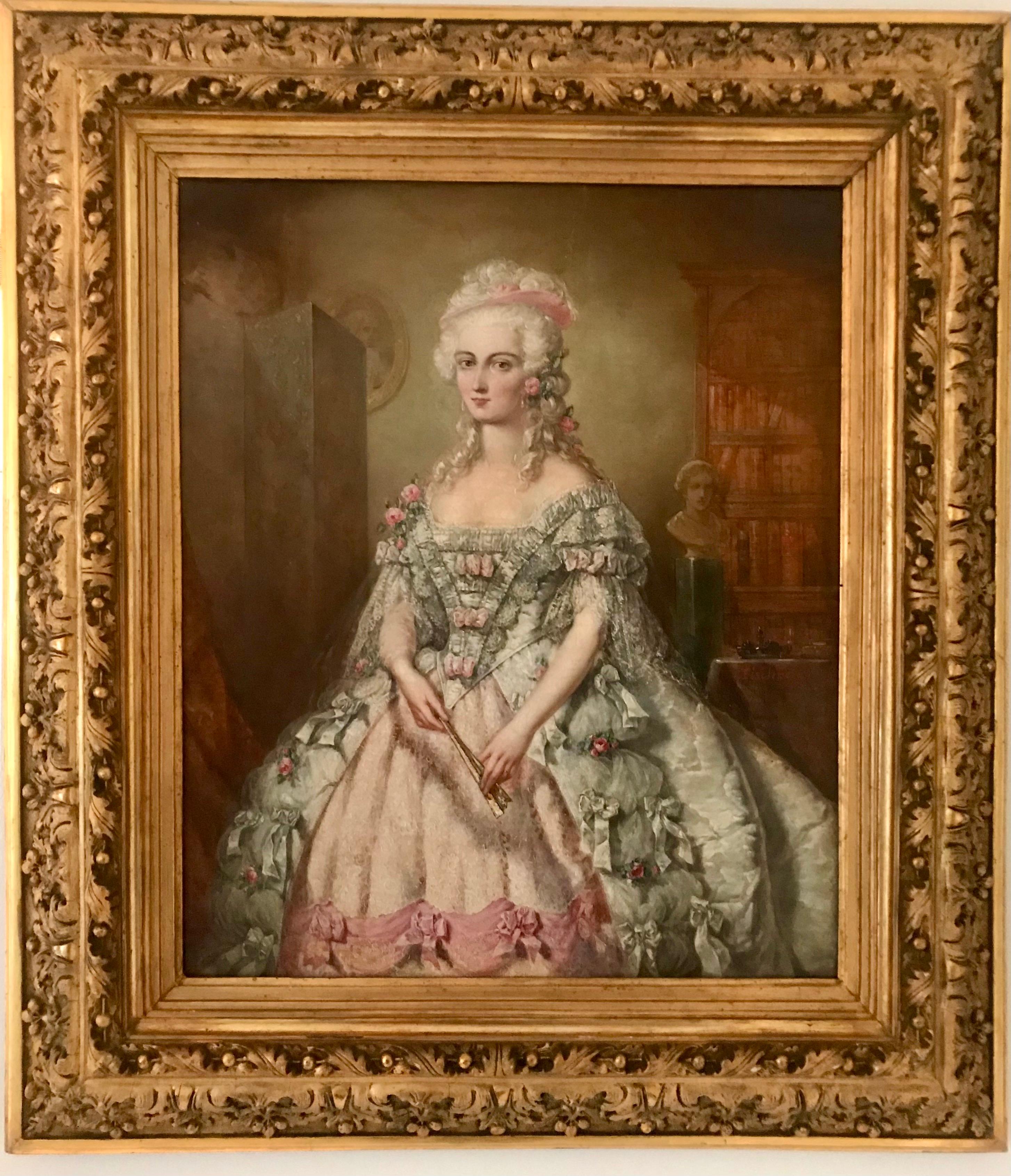 Rococo Peinture sur toile de l'aristocratie de Johann Heinrich Tischbein en vente