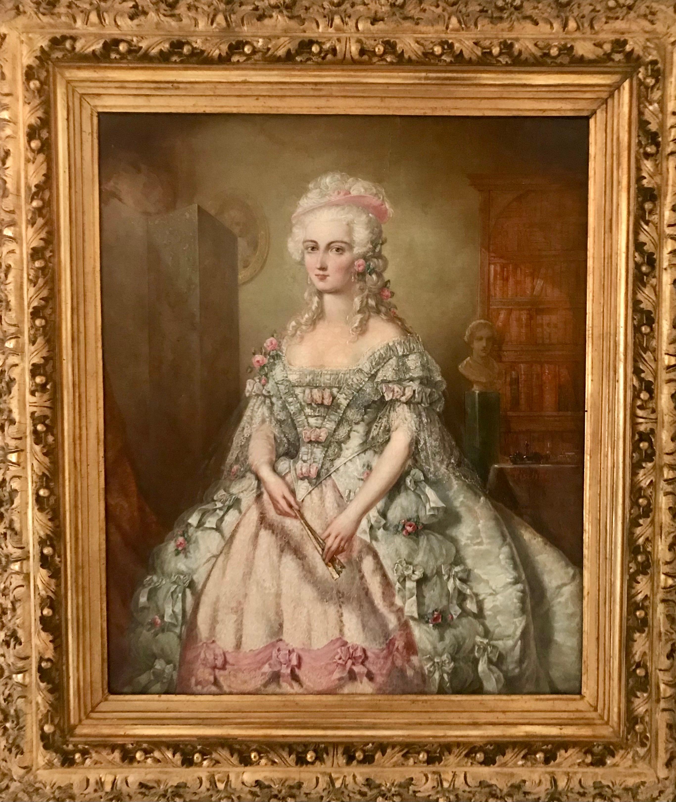 Peinture sur toile de l'aristocratie de Johann Heinrich Tischbein Bon état - En vente à Miami, FL