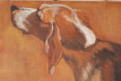 Painting, Oil on Canvas Representing a Hunting Dog, 1990.