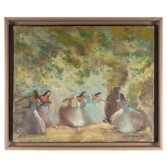 Painting, Oil on Canvas, The Dancers, Signed Spadolini, early 20th Century.