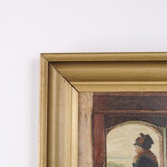 Painting on Board Depicting a Peasant Woman from the 1930s