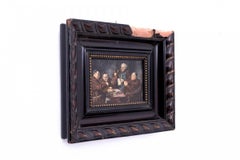 Painting on board "The Monks' Supper" by Eduard von Grützner.