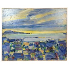 Painting On canvas Motif "Torshavn" By Zakarias Heinesen "Signed" From 2021