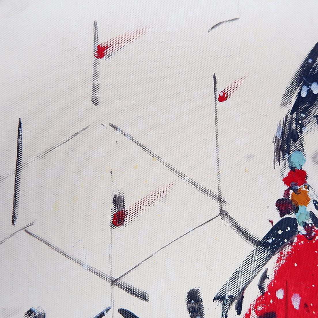 Painting on canvas of a young woman - Signed and dated For Sale 1