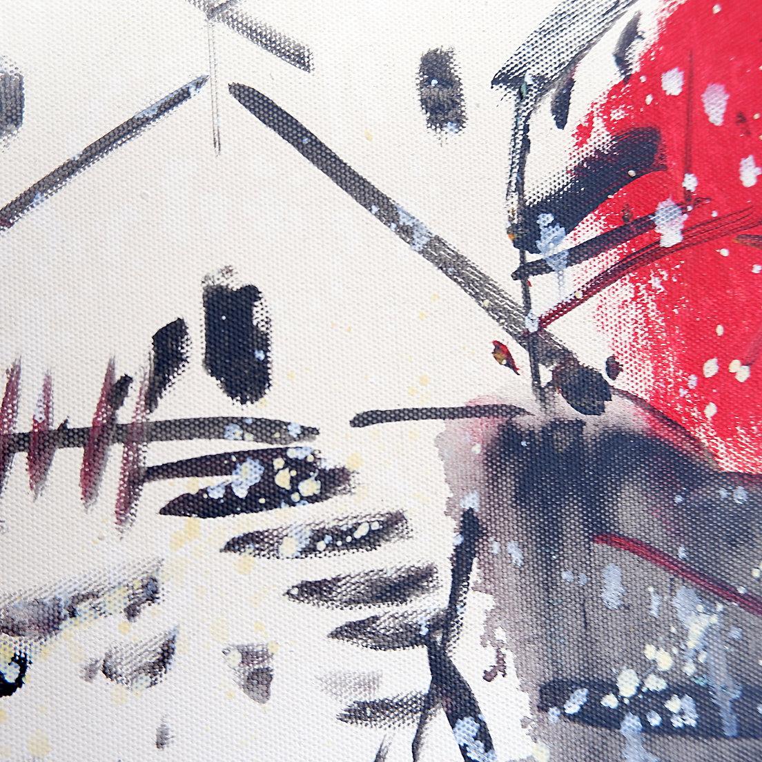 Painting on canvas of a young woman - Signed and dated For Sale 3