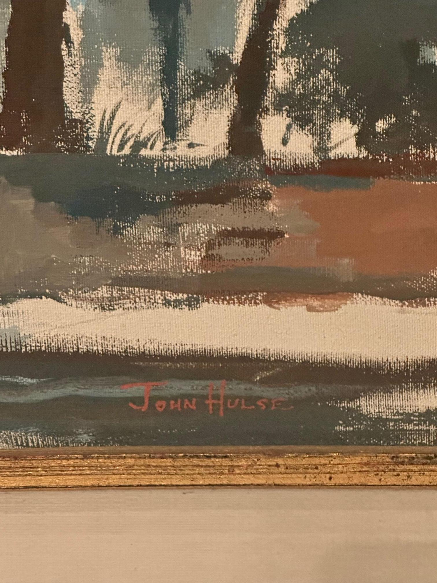 Gemälde auf Leinwand von  Formal-Garten von John Hulse (Moderne) im Angebot