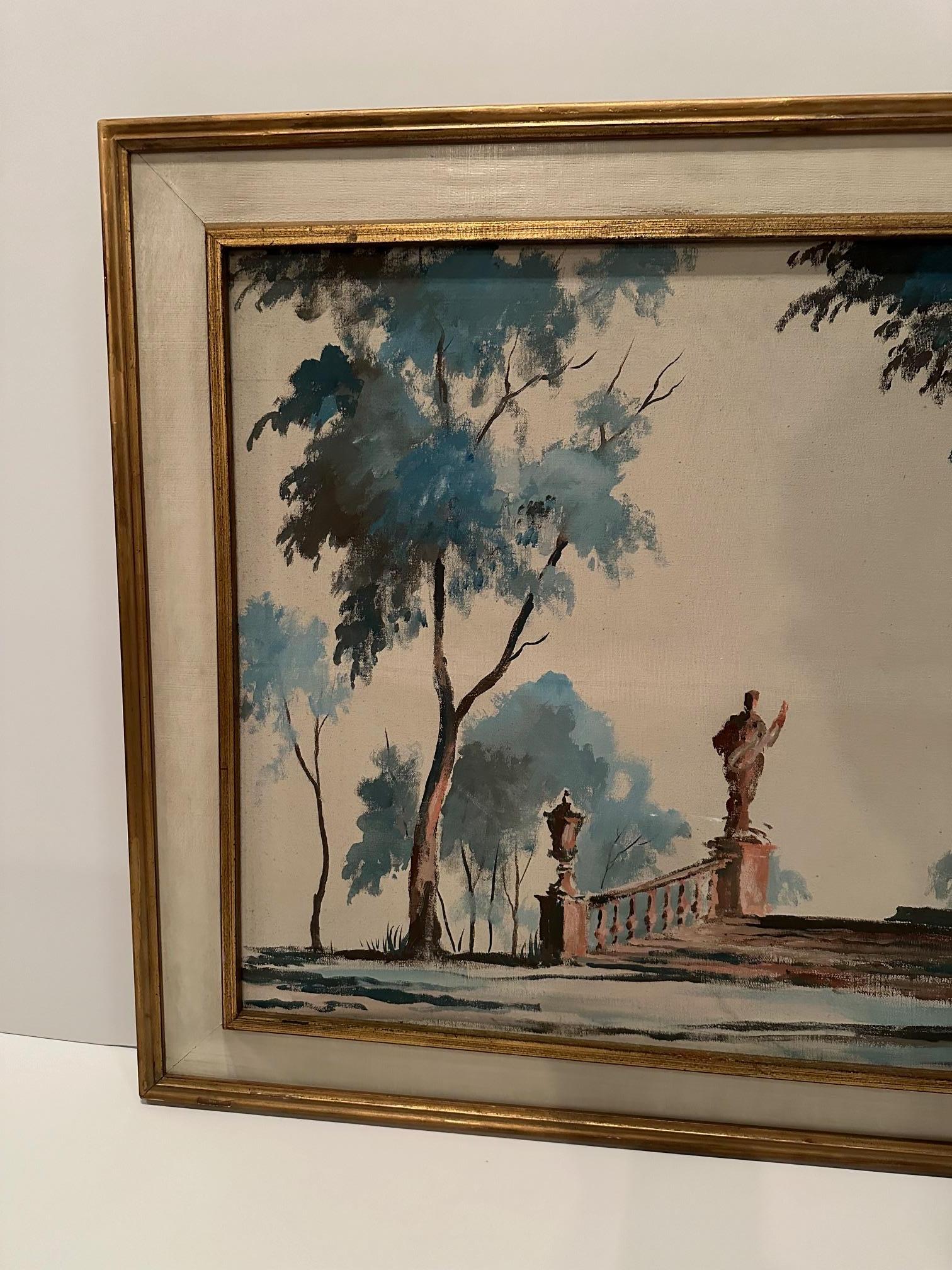 Gemälde auf Leinwand von  Formal-Garten von John Hulse im Zustand „Gut“ im Angebot in Hopewell, NJ