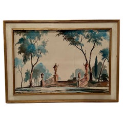 Painting on Canvas of  Formal Garden by John Hulse