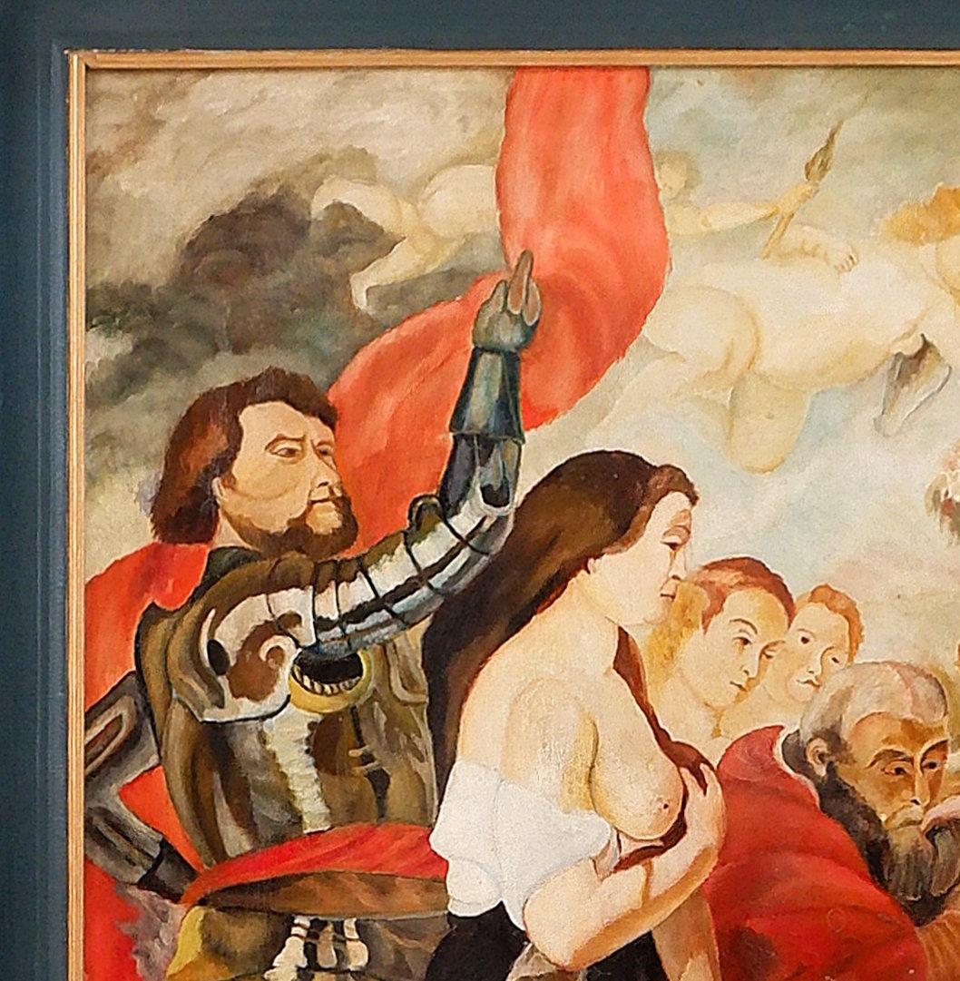 Gemälde auf Leinwand signiert J. Meirt im Angebot 9