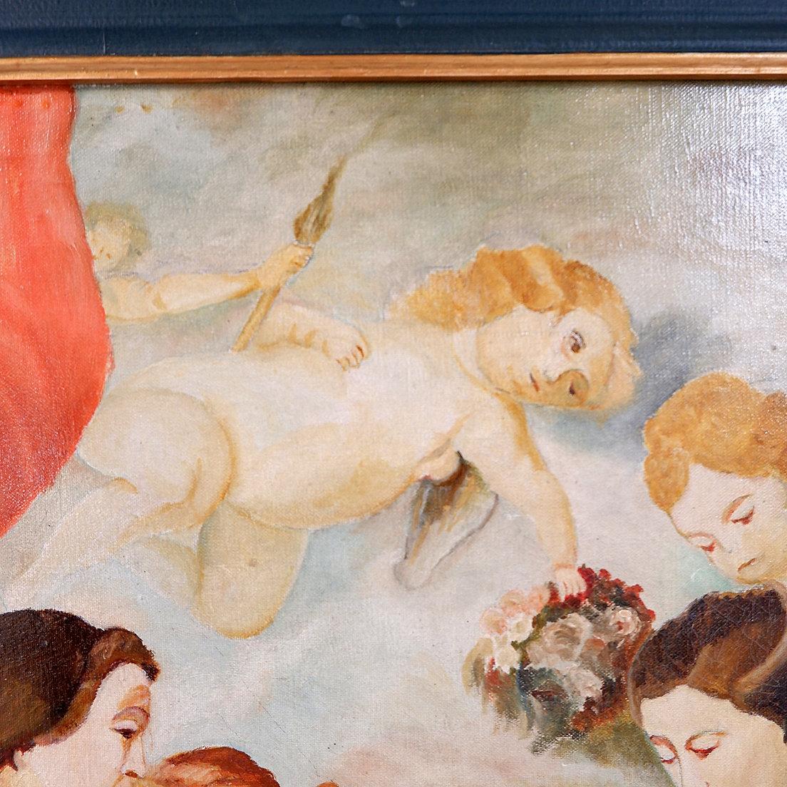 Gemälde auf Leinwand signiert J. Meirt im Angebot 11