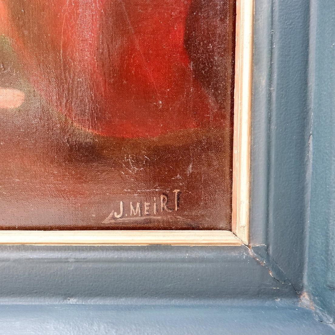 Gemälde auf Leinwand signiert J. Meirt im Angebot 3