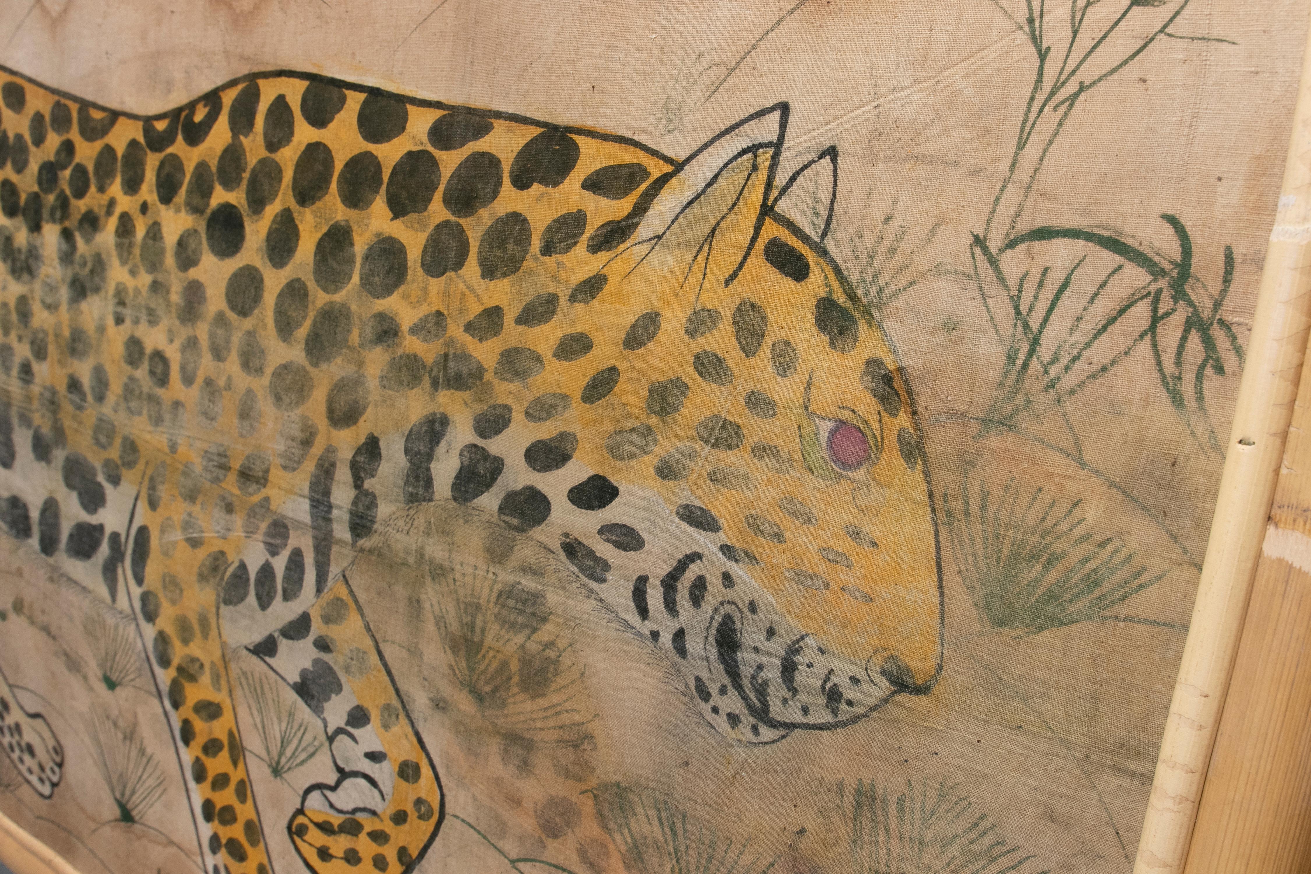Painting on Fabric of a Leopard from Designer Jaime Parlade 6