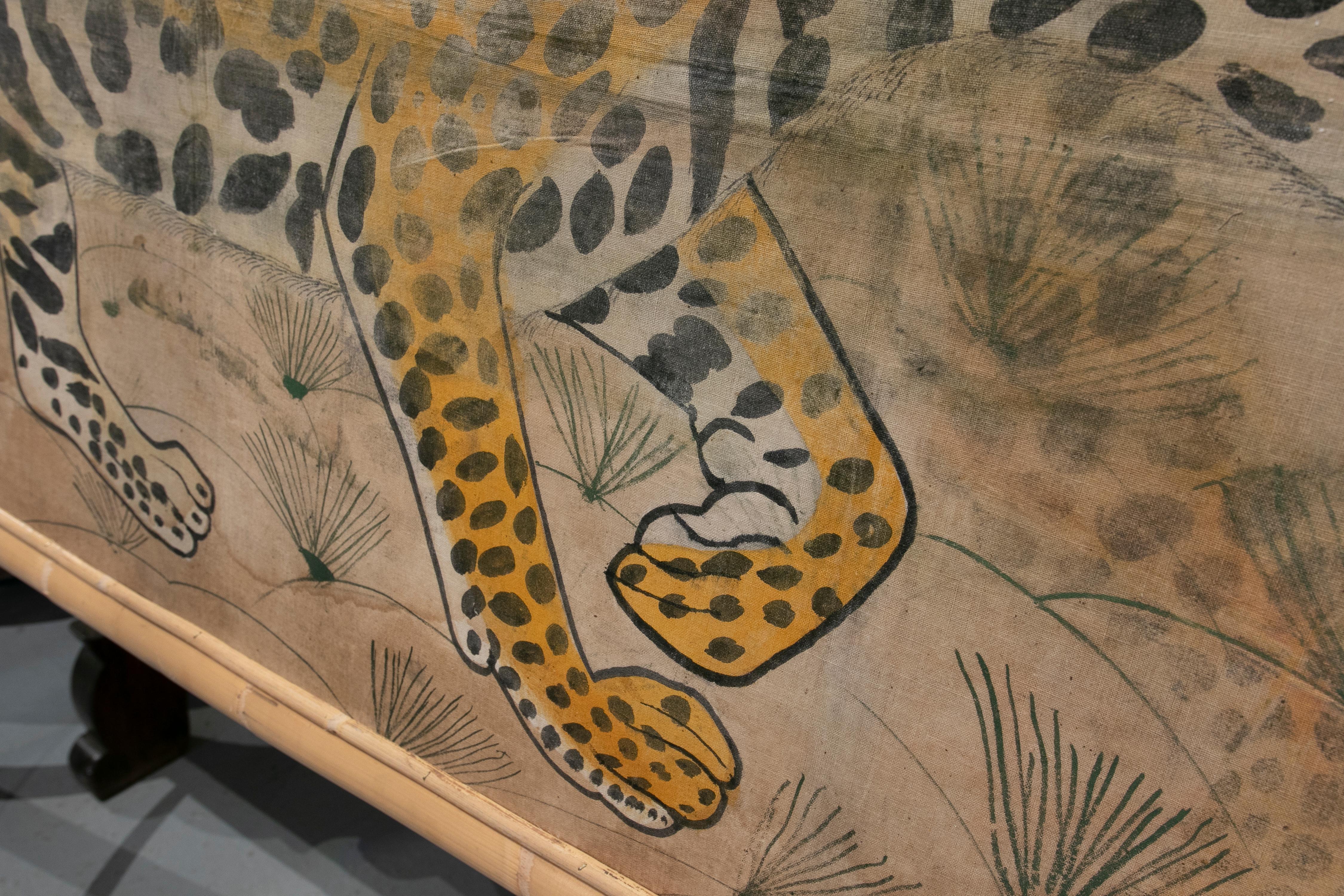 Painting on Fabric of a Leopard from Designer Jaime Parlade 7