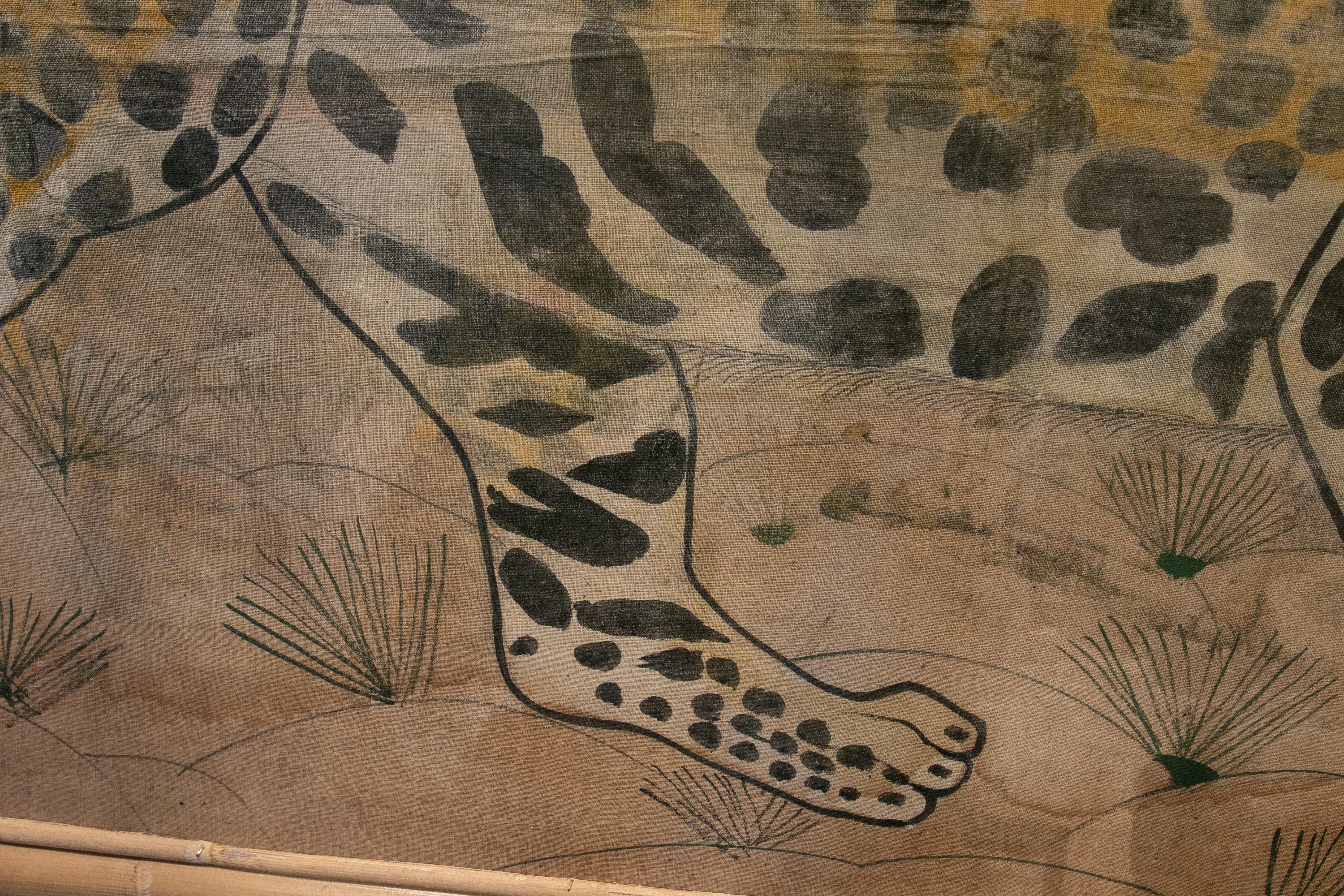 Painting on Fabric of a Leopard from Designer Jaime Parlade 8