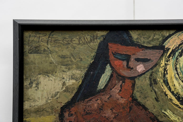 Painting on Hardboard "Mermaid" by V. Petegemutt For Sale at 1stDibs