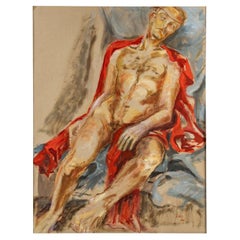 Painting on paper by Luez, 20th century