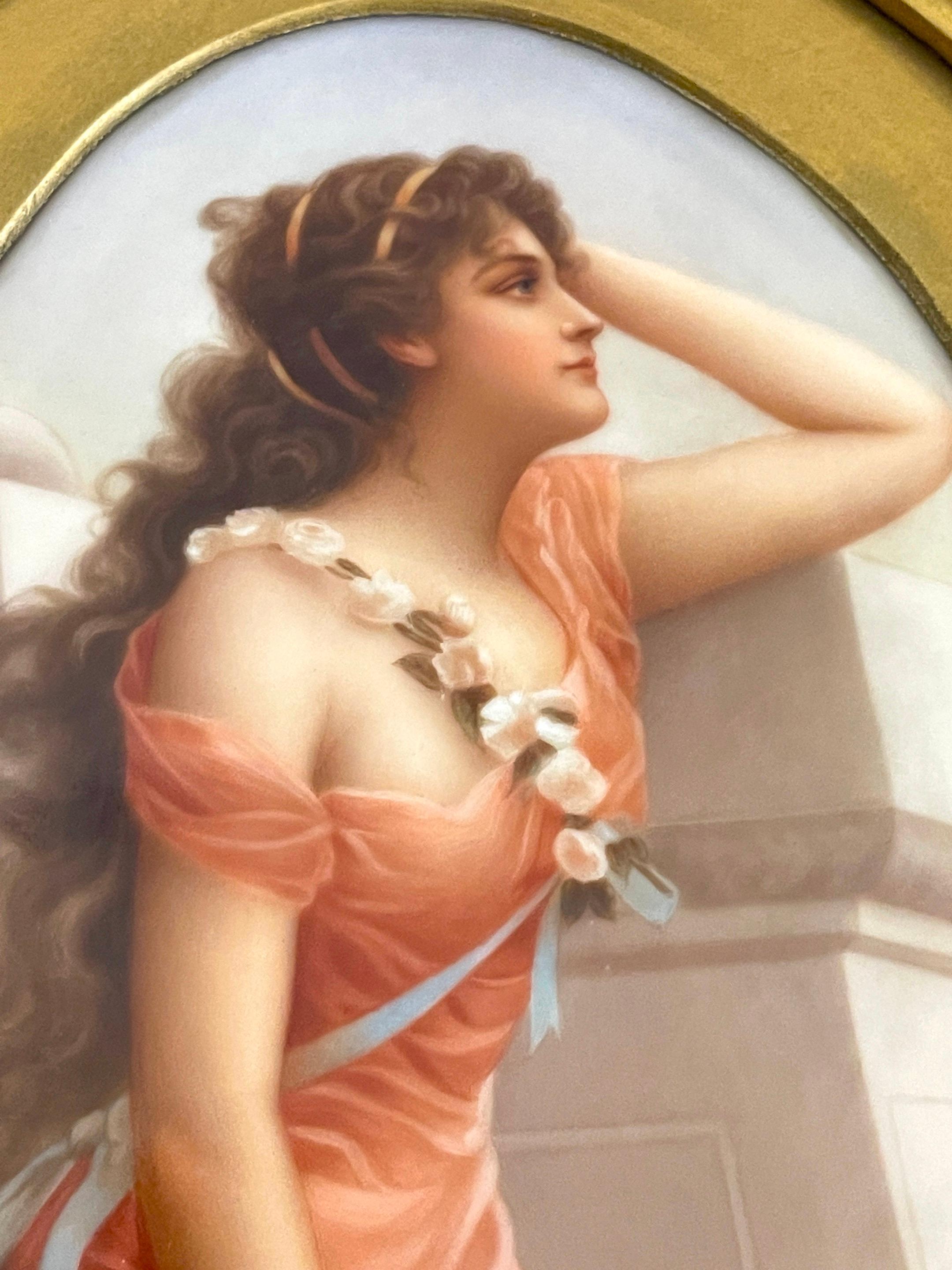 Tedesco Dipinto su porcellana 