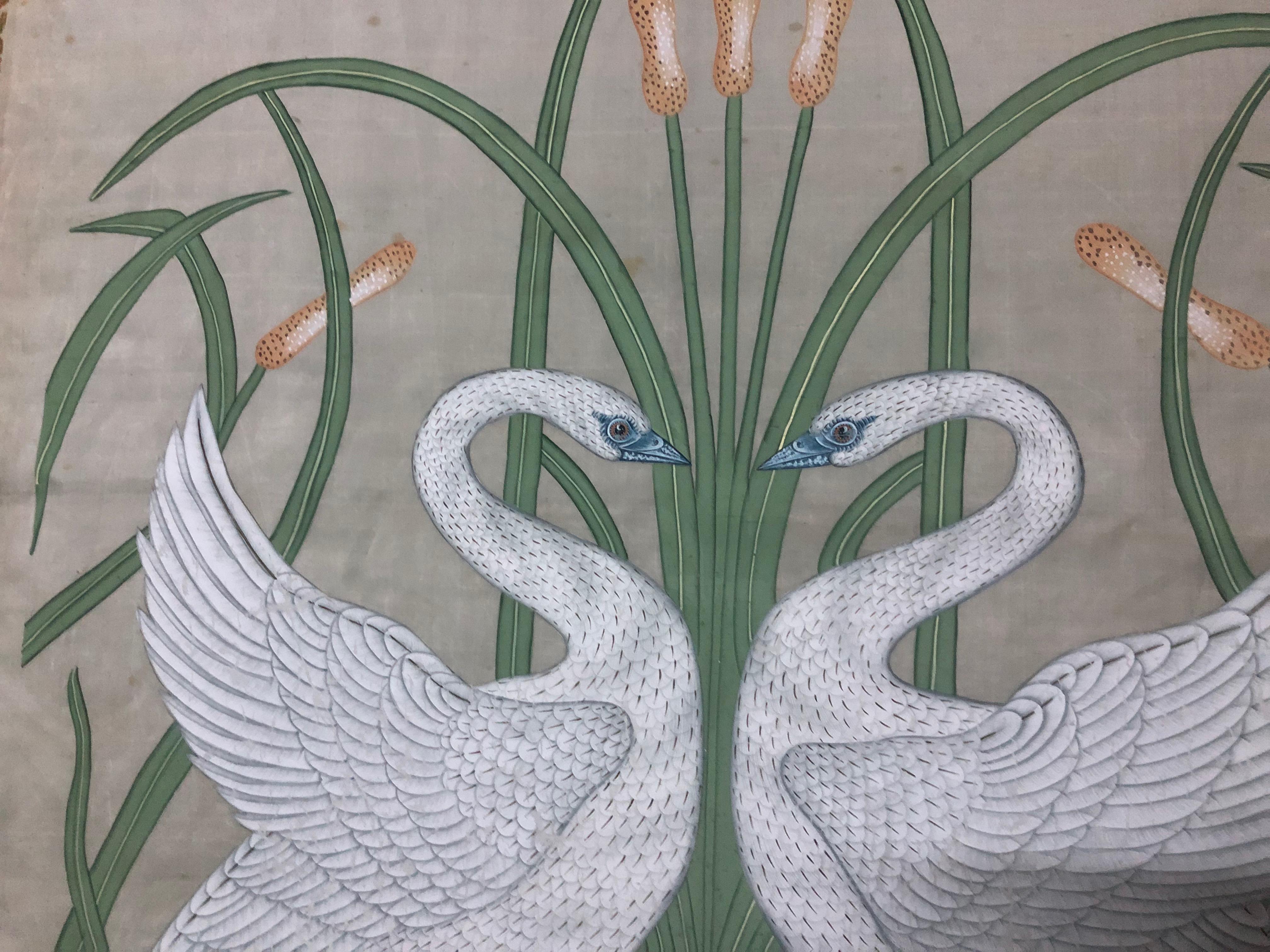 art nouveau swan