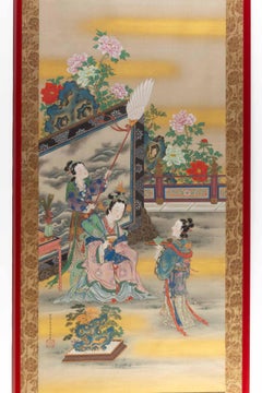Painting on Silk "The Court Woman and her Companions"