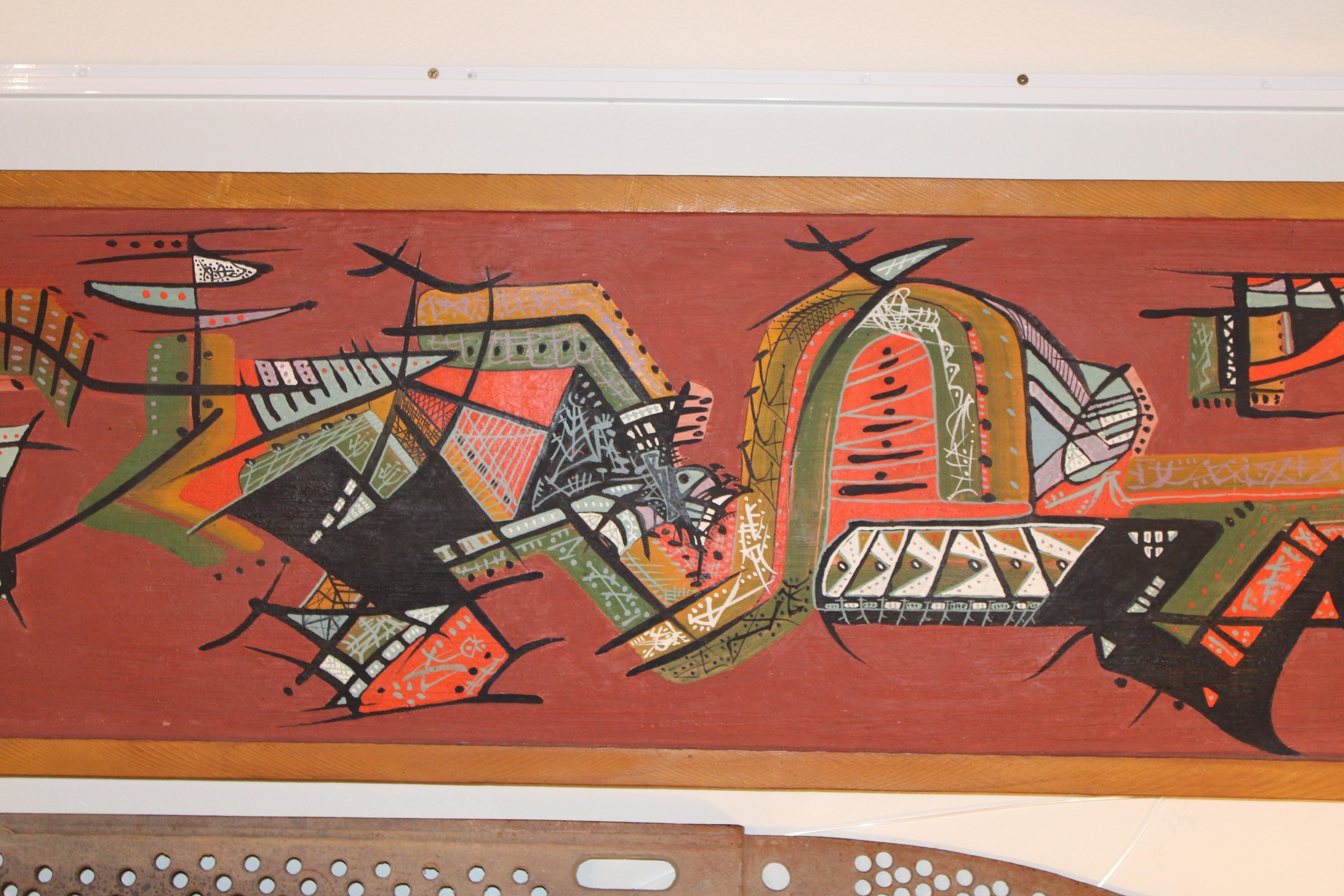 Mid-20th Century Painting on Wood by Wilder Bentley, 1959 For Sale