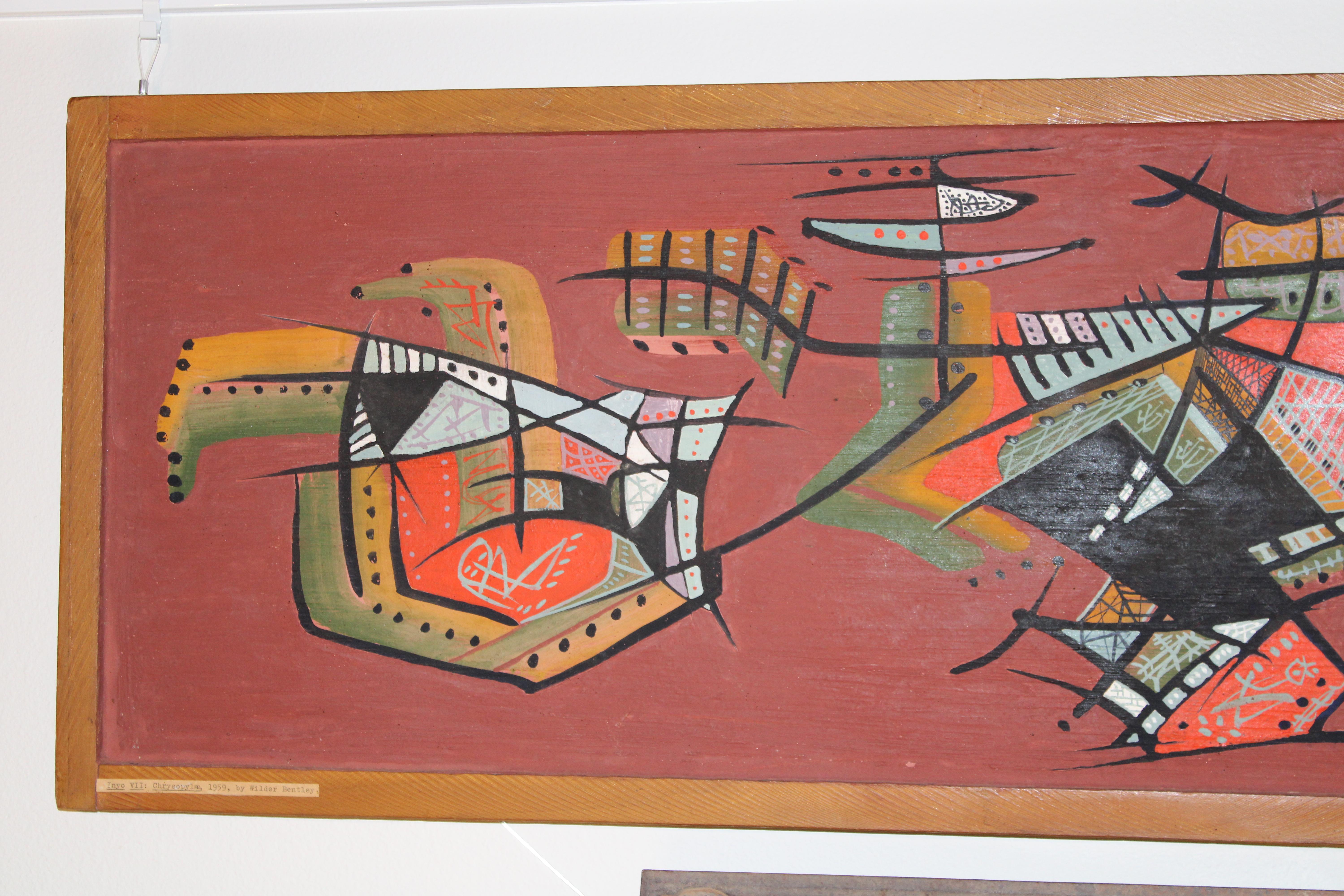 Painting on Wood by Wilder Bentley, 1959 For Sale 1