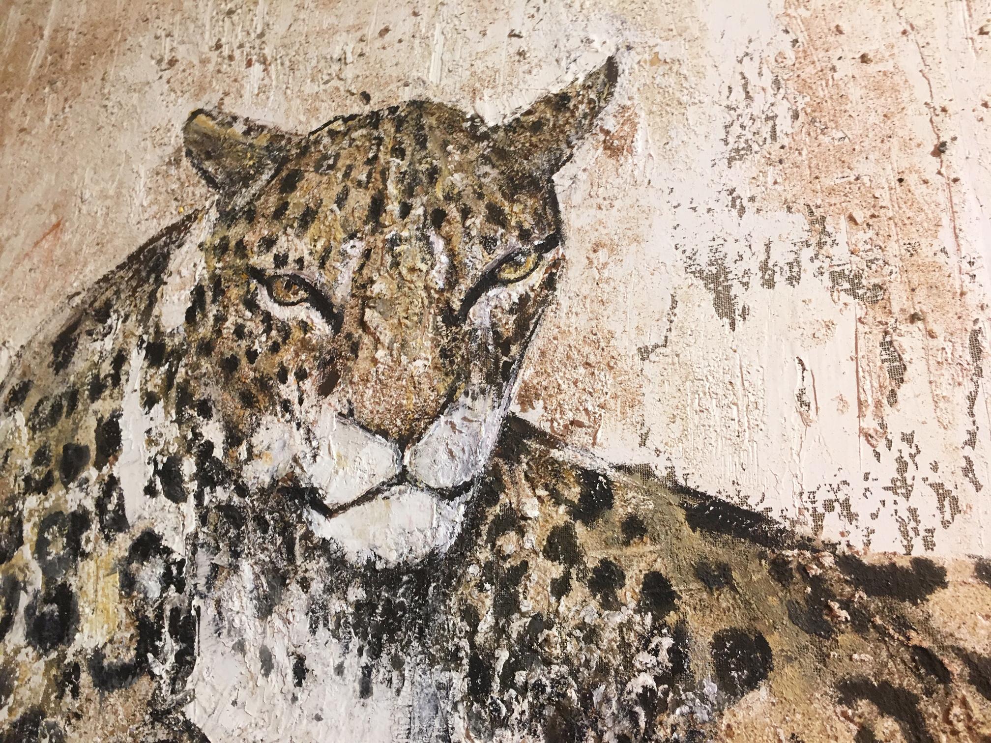 Gemälde Panther (Handgefertigt) im Angebot