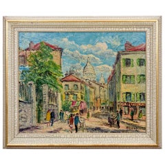 Painting "Paris", France, Early 20th Century Painting "Paris", France, Early 20th Century