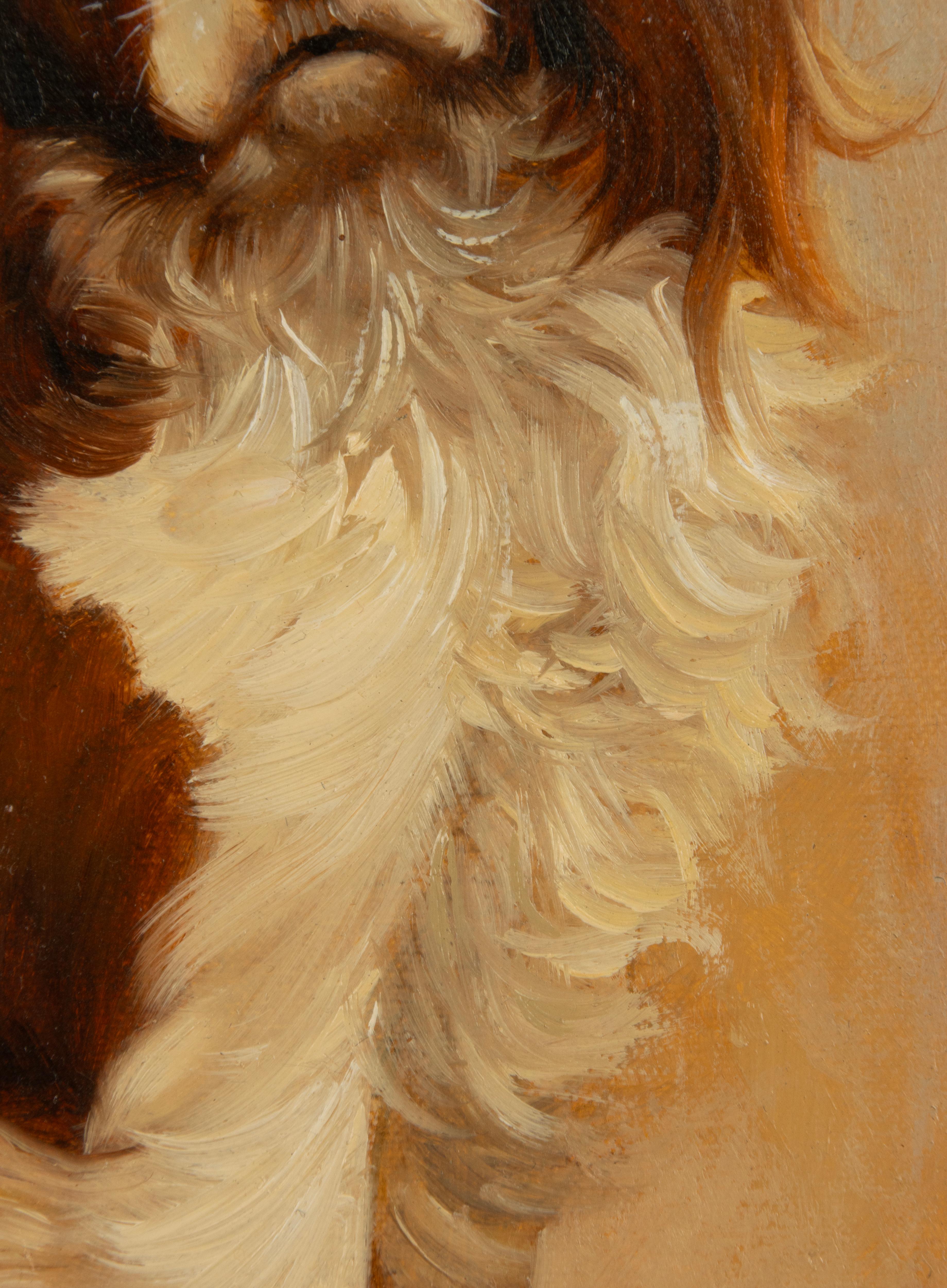 Painting - Portrait of a Cavalier King Charles Spaniel Dog - by Robert Detrixhe For Sale 4