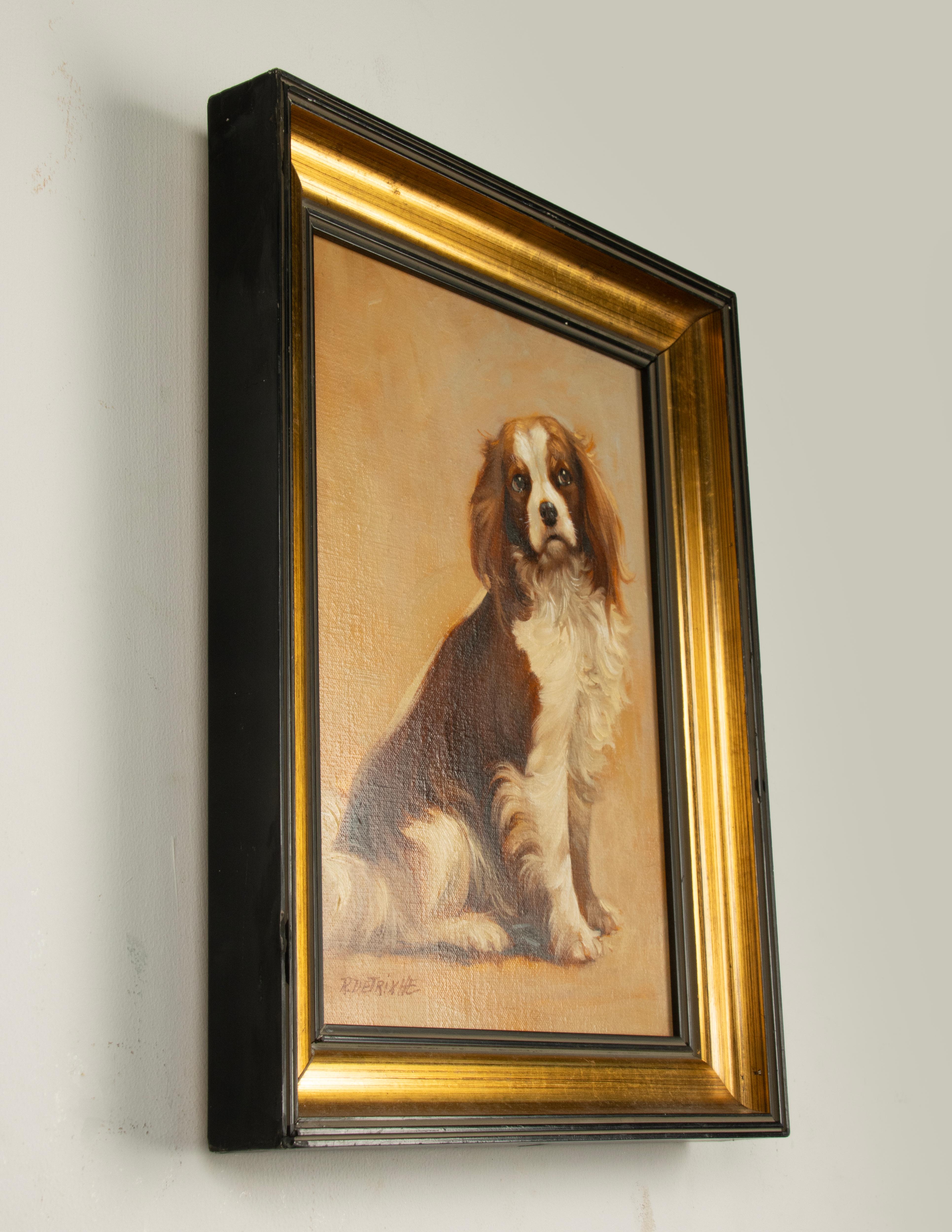 Painting - Portrait of a Cavalier King Charles Spaniel Dog - by Robert Detrixhe For Sale 5
