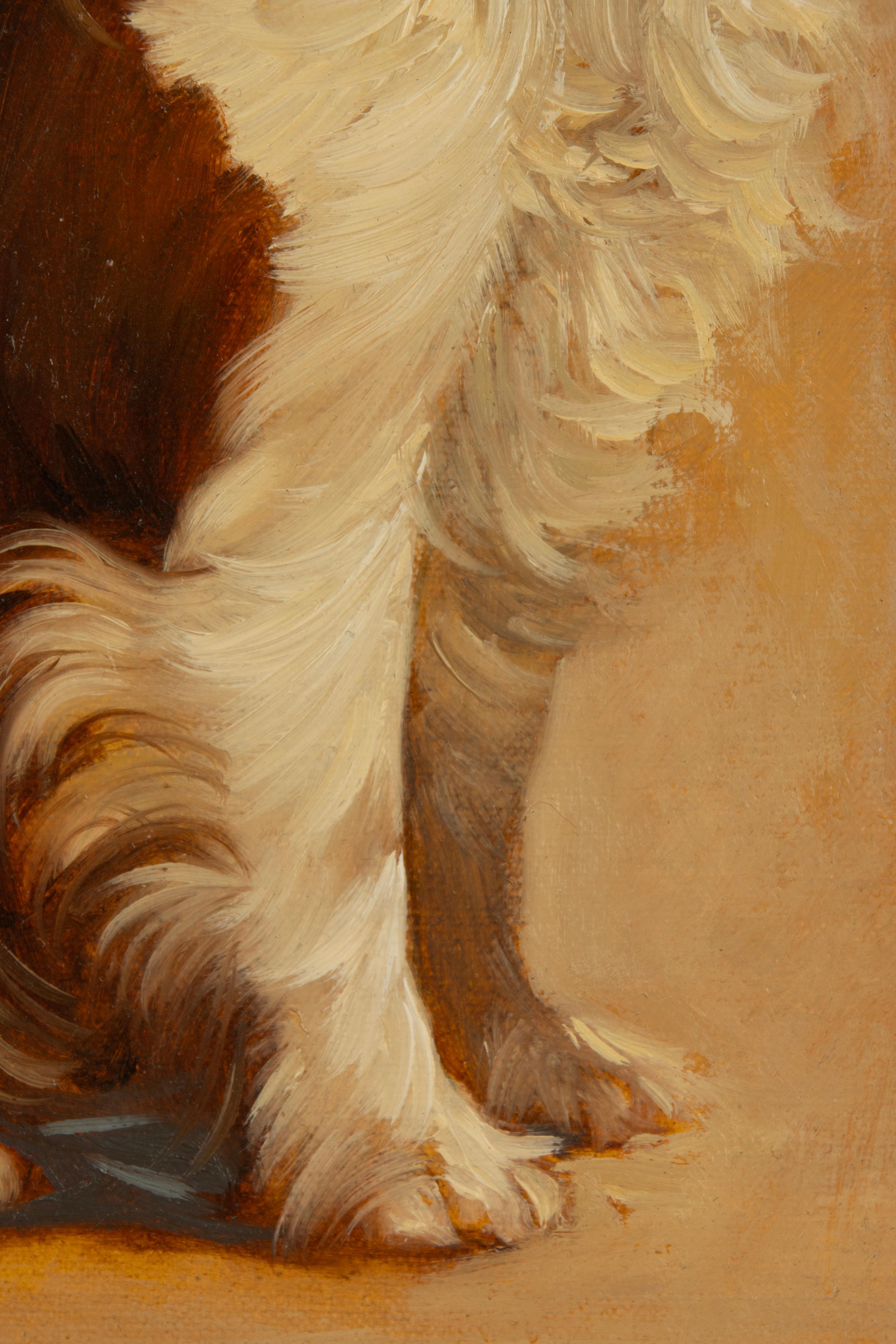 Painting - Portrait of a Cavalier King Charles Spaniel Dog - by Robert Detrixhe For Sale 1
