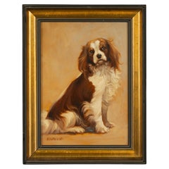 Painting - Portrait of a Cavalier King Charles Spaniel Dog - by Robert Detrixhe