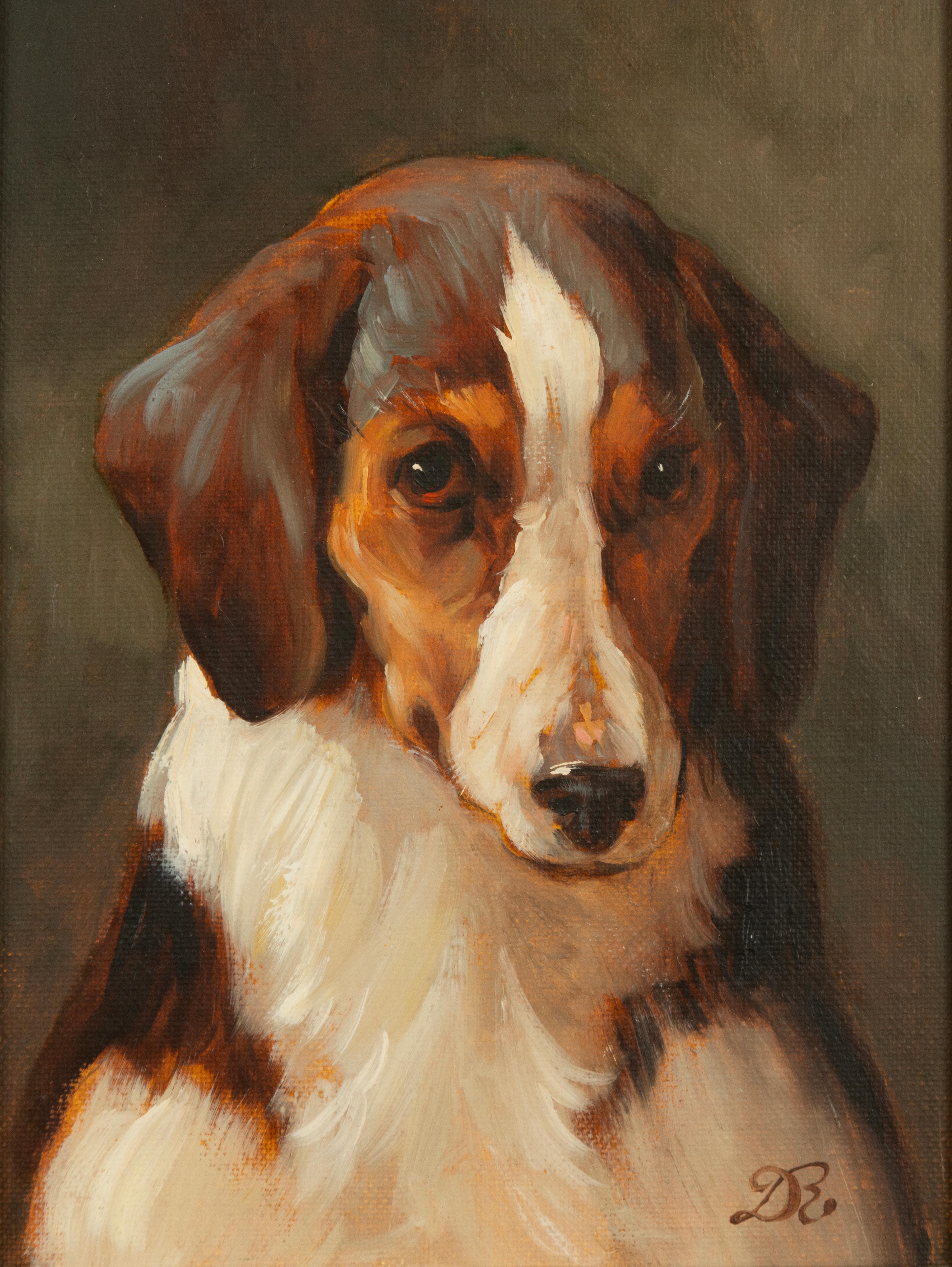 A beautiful painting, a portrait of Collie dog.
The painting was made by the Belgian artist Robert Detrixhe. The painter was born in 1935 and was particularly active at the end of the 20th century. He mainly painted cats and dogs, but sometimes also